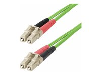 StarTech.com 15m (50ft) LC to LC (UPC) OM5 Multimode Fiber Optic Cable, 50/125µm Duplex LOMMF Zipcord, VCSEL, 40G/100G, Bend Insensitive, Low Insertion Loss, LSZH Fiber Patch Cord - Patch-kabel - LC/UPC-multiläge (hane) till LC/UPC-multiläge (hane) - 15 m - 15 m - 2.9 mm - fiberoptisk - duplex - 50/125 mikron - OM5 - halogenfri, upp till 100 Gbps dataöverföringshastighet - grön LCLCL-15M-OM5-FIBER