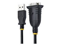StarTech.com 3ft (1m) USB to Serial Cable, DB9 Male RS232 to USB Converter, USB to Serial Adapter for PLC/Printer/Scanner/Network Switches, USB to COM Port Adapter - Prolific IC, Automatic Handshake, Windows/macOS (1P3FP-USB-SERIAL) - Seriell kabel - DB-9 (hane) skruvbar till USB (hane) - 1 m 1P3FP-USB-SERIAL