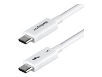StarTech.com - Thunderbolt-kabel - USB-C (hane) till USB-C (hane) - USB4 / Thunderbolt 3 / Thunderbolt 4 / Thunderbolt 5 / DisplayPort 2.1 - 80 cm - halogenfri, passiv, 8K60Hz stöd, 4K240Hz stöd, USB-strömförsörjning (240W) - vit TBLT5MM80CM240WWH