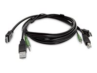StarTech.com - Adapterkabel - HDMI, USB typ A, 3,5 mm ljuduttag hane till HDMI, USB Type B, 3,5 mm ljuduttag hane - 1.8 m SKHDMMKVM06