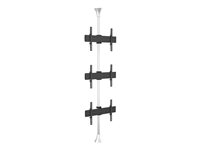 Multibrackets M Floor to Ceiling Mount Pro MBFC3U - Monteringssats (golv till takmontering) - för 3 LCD-bildskärmar - aluminium, stål - krom - skärmstorlek: 40"-65" 7350073735754