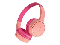 Belkin SoundForm Mini - Hörlurar med mikrofon - på örat - kabelansluten - 3,5 mm kontakt - rosa AUD004BTPK