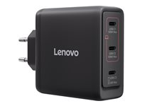 Lenovo - Strömadapter - GaN - 100 watt - 3 utdatakontakter (USB-C) - svart - Europa 40AW100BEU