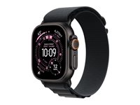 Apple Watch Ultra 3 - 49 mm - svart titan - Ja smart klocka med Alpine Loop - textil - svart - bandstorlek: M - 64 GB - LTE, NFC, Wi-Fi 4, UWB, Bluetooth - 5G - 61.8 g MF0V4KS/A