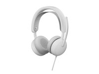 Logitech Zone Wired 2 for Business - Headset - på örat - kabelansluten - aktiv brusradering - offwhite - Certifierad för Microsoft-teams 981-001617