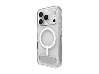 Zagg Crystal Palace Snap - Baksidesskydd för mobiltelefon - stödben, med stängd knopp - MagSafe-kompatibilitet - CrystalClear - för Apple iPhone 17 Pro Max 702319714