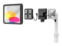 Compulocks iPad 10th-11th (A16) Gen PowerMove Medical Rolling Cart Black vagn - för surfplatta - svart, vit MCRSTDWPMIP109