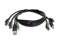 StarTech.com - Adapterkabel - TAA-kompatibel - HDMI, USB typ A, 3,5 mm ljuduttag hane till HDMI, USB Type B, 3,5 mm ljuduttag hane - 1.8 m SK2HDMMKVM06-TAA