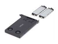 StarTech.com Dual-Bay M.2 NVMe SSD Removable Mobile Rack for PCIe x8 Slot - Gränssnittsadapter - M.2 - M.2 NVMe Card / PCIe (NVMe) - PCIe 4.0 x8 - svart 2M2-REMOVABLE-PCIE