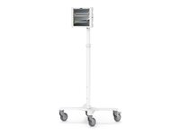Compulocks iPad Pro M4 13" (2024), Apex Enclosure Rolling Cart - Rise Freedom Extended - Monteringssats (hölje, vagnstativ) - för surfplatta - låsbar - medicinsk - höggradig aluminium - vit - skärmstorlek: 13" - väggmonterbar - för Apple 13-inch iPad Pro (M4) MCRSTDEXW13PAPX4W
