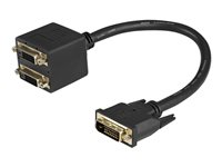 StarTech.com 30 cm DVI-D till 2x DVI-D digital video splitter kabel ? M/F - Linjedelare för video - dubbel länk - DVI-D hona till DVI-D hane - 30.5 cm - skärmad - svart - för P/N: DVIDDMM1, DVIDDMM10M, DVIDDMM25, DVIDDMM2M, DVIDDMM3M, DVIDDMM5M DVISPL1DD