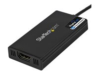 StarTech.com USB 3.0 till HDMI-adapter - 4K 30Hz Ultra HD - DisplayLink-certifierad - USB Type-A till HDMI-skärmadapteromvandlare för bildskärm - Externt video- och grafikkort - Mac och Windows - Adapterkabel - TAA-kompatibel - USB typ A hane till HDMI hona - 20 cm - svart - USB-ström + -ljud - för P/N: HDDVIMM3, HDMM12, HDMM15, HDMM1MP, HDMM2MP, HDMM3, HDMM3MP, HDMM50A, HDMM6, HDPMM50 USB32HD4K