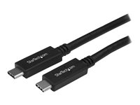 StarTech USB C to UCB C Cable - 0.5m - Short - M/M - USB 3.1 (10Gbps) - USB C Charging Cable - USB Type C Cable - USB-C to USB-C Cable (USB31CC50CM) - USB-kabel - USB-C (hane) rak till USB-C (hane) rak - USB 3.1 Gen 2 / Thunderbolt 3 / DisplayPort 1.2 - 50 cm - stöd för 4K - svart - för P/N: HB31C2A2CB, HB31C3A1CS, HB31C4AS, M2E1BRU31C, PEXUSB311AC3, SV211HDUC, SV221HUC4K USB31CC50CM