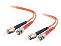 C2G Low-Smoke Zero-Halogen - Patch-kabel - ST-läge (multi-mode) (hane) till ST-läge (multi-mode) (hane) - 3 m - 3 m - fiberoptisk - 62,5/125 mikron - orange 85209