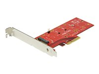 StarTech.com x4 PCI Express 3.0 till M.2 PCIe NVMe SSD Adapter - Gränssnittsadapter - M.2 - Expansion Slot to M.2 - M.2 Card - PCIe x4 - röd - för P/N: BNDTB10GI, BNDTB210GSFP, BNDTB310GNDP, BNDTB410GSFP, BNDTB4M2E1, BNDTBUSB3142 PEX4M2E1