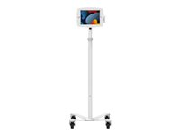 Compulocks iPad 10.2" Space Enclosure Medical Rolling Cart Extended vagn - för surfplatta - vit MCRSTDEXW102IPDSW