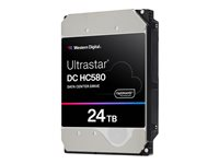 WD Ultrastar DC HC580 WUH722424AL5204 - Hårddisk - datacenter - 24 TB - inbyggd - 3.5" - SAS 12Gb/s - 7200 rpm - buffert: 512 MB 0F62802