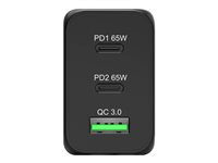 PORT Connect - Strömadapter - GaN-teknik - 65 Watt - 3.25 A - PD, PD 3.0, QC 3.0 - 2 utdatakontakter (USB typ A, 24 pin USB-C) - Europa 900106-EU