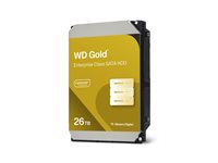 WD Gold WD261KRYZ - Hårddisk - Enterprise - 26 TB - inbyggd - 3.5" - SATA 6Gb/s - 7200 rpm - buffert: 512 MB WD261KRYZ