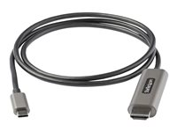 StarTech.com 1 m USB C till HDMI-kabel på 4K 60 Hz med HDR10 - Ultra HD USB Type-C till 4K HDMI 2.0b-videokabeladapter - USB-C till HDMI HDR-skärmkonverterare - DP 1.4 Alt Mode HBR3 - Adapterkabel - 24 pin USB-C hane till HDMI hane - 1 m - svart - stöd för 4K, aktiv CDP2HDMM1MH