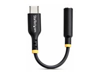 StarTech.com USB-C Audio Adapter to 3.5mm TRRS Jack, Headphone Aux Dongle - USB-C till uttagsadapter för hörlurar - 24 pin USB-C hane till 4-poligt minijack hona - 12.7 cm - svart USBCAUDIO2