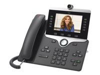 Cisco IP Phone 8865 - IP-videotelefon - med digital kamera, Bluetooth interface - IEEE 802.11a/b/g/n/ac (Wi-Fi) - SIP, SDP - 5 rader - träkol CP-8865-K9=