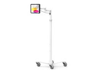 Compulocks iPad 10th-11th (A16) Gen PowerMove Medical Rolling Cart Extended Black vagn - för surfplatta - förlängd - svart, vit MCRSTDEXWPMIP109