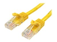StarTech.com 5m Yellow Cat5e / Cat 5 Snagless Ethernet Patch Cable 5 m - Nätverkskabel - RJ-45 (hane) till RJ-45 (hane) - 5 m - UTP - CAT 5e - hakfri, tvinnad - gul 45PAT5MYL