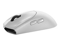 Alienware Tri-Mode Gaming Mouse AW720M - Mus - optisk - 8 knappar - kabelansluten, trådlös - USB, 2.4 GHz, Bluetooth 5.1 - månljus AW720M-W-DEAM