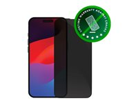 dbramante1928 Eco-shield - Skärmskydd för mobiltelefon - med sekretessfilter - ramfärg svart - för Apple iPhone 15 Pro Max ES67CL001962