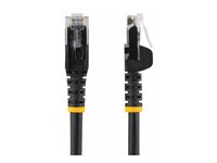 StarTech.com 50cm CAT6 Ethernet Cable, 10 Gigabit Snagless RJ45 650MHz 100W PoE Patch Cord, CAT 6 10GbE UTP Network Cable w/Strain Relief, Black, Wiring is UL Certified/TIA - Category 6 - 24AWG (N6PATC50CMBK) - Patch-kabel - RJ-45 (hane) till RJ-45 (hane) - 50 cm - UTP - CAT 6 - formpressad, hakfri - svart N6PATC50CMBK