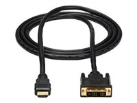 StarTech.com 6ft (1.8m) HDMI to DVI Cable, DVI-D to HDMI Display Cable (1920x1200p), Black, 19 Pin HDMI Male to DVI-D Male Cable Adapter, Digital Monitor Cable, M/M, Single Link - DVI to HDMI Cord (HDMIDVIMM6) - Adapterkabel - HDMI hane till DVI-D hane - 1.83 m - svart - för P/N: DK31C3HDPD, DK31C3HDPDUE, MDP2HDEC, ST121HD20FXA, VID2HDCON2, VS424HD4K60 HDMIDVIMM6