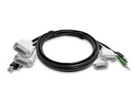 StarTech.com - Adapterkabel - TAA-kompatibel - USB typ B, DisplayPort, DVI-D, 3,5 mm ljuduttag till USB, HDMI, DisplayPort, 3,5 mm ljuduttag - 1.8 m - passiv SKDVI2HDDP06MMKVM06T