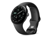 Google Pixel Watch 4 - 45 mm - mattsvart aluminium - smart klocka med aktivt band - fluoroelastomer with soft-touch coating - obsidian - bandstorlek: L - 32 GB - LTE, UWB, NFC, Bluetooth, Wi-Fi 6 - 4G - 36.7 g GA09307-EU