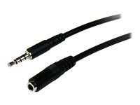 StarTech.com 2m 3,5mm 4-polig TRRS headset-förlängningskabel - M/F - Förlängningskabel till headset - 4-poligt minijack hane till 4-poligt minijack hona - 2 m - svart - för P/N: MUYHSFMM, MUYHSMFF, MUYHSMFFADW, SV211DPUA, SV211DPUA4K, SV211HDUA4K MUHSMF2M