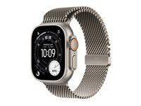 Apple Watch Ultra 3 - 49 mm - naturlig titan - Ja smart klocka med milanesisk loop - bandstorlek: M - 64 GB - LTE, NFC, Wi-Fi 4, UWB, Bluetooth - 5G - 61.6 g MEWY4KS/A