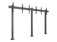 Multibrackets M Floormount Column Pro 3x1 - Ställ - en sida - för 3 LCD/plasmapaneler - plast, aluminium, stål - svart - skärmstorlek: 32"-65" - montering golv till vägg 7350105213427