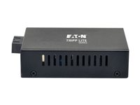 Eaton Tripp Lite Series Gigabit Multimode Fiber to Ethernet Media Converter, 10/100/1000 SC, International Power Supply, 850 nm, 550 m (1,804 ft.) - Fibermediekonverterare - 1GbE - 10Base-T, 100Base-TX, 1000Base-T - RJ-45 / SC-läge (multi-mode) - upp till 550 m - 850 nm N785-INT-SC-MM