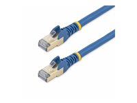 StarTech.com 1.5m CAT6A Ethernet Cable, 10 Gigabit Shielded Snagless RJ45 100W PoE Patch Cord, CAT 6A 10GbE STP Network Cable w/Strain Relief, Blue, UL Certified Wiring/TIA - Category 6A - 26AWG (6ASPAT150CMBL) - Patch-kabel - RJ-45 (hane) till RJ-45 (hane) - 1.5 m - STP - CAT 6a - formpressad, hakfri - blå 6ASPAT150CMBL