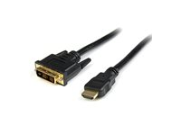 StarTech.com 6ft (1.8m) HDMI to DVI Cable, DVI-D to HDMI Display Cable (1920x1200p), Black, 19 Pin HDMI Male to DVI-D Male Cable Adapter, Digital Monitor Cable, M/M, Single Link - DVI to HDMI Cord (HDMIDVIMM6) - Adapterkabel - HDMI hane till DVI-D hane - 1.83 m - svart - för P/N: DK31C3HDPD, DK31C3HDPDUE, MDP2HDEC, ST121HD20FXA, VID2HDCON2, VS424HD4K60 HDMIDVIMM6