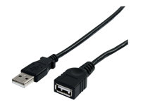 StarTech.com 3 m svart USB 2.0-förlängningskabel A till A – M/F - USB-förlängningskabel - USB (hane) till USB (hona) - USB 2.0 - 3 m - svart - för P/N: 35FCREADBK3, ICUSB2321F, ICUSB232PRO, ICUSB232V2, LTUB1MBK, MSDREADU2OTG, UUSBOTG USBEXTAA10BK