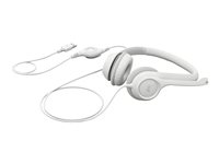 Logitech H390 - Headset - på örat - kabelansluten - USB-A - offwhite 981-001286