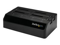 StarTech.com 4-Bay USB 3.0 to SATA Hard Drive Docking Station, USB Hard Drive Dock, External 2.53.5 SATA III (6Gbps) SSDHDD Docking Station, Hot-Swappable Hard Drive Bay - Dual 40mm Fans, Top-Loading - Kabinett för lagringsenheter - 4 fack (SATA-600) - för P/N: SVA12DN4NEUA SDOCK4U33