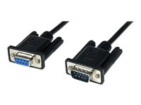 StarTech.com 1 m svart DB9 RS232 seriell nollmodemskabel F/M - Nollmodemkabel - DB-9 (hona) till DB-9 (hane) - 1 m - svart - för P/N: 1P3FPC-USB-SERIAL, ICUSB2321F, ICUSB2324, ICUSB2324I, ICUSB232PRO, ICUSB232V2 SCNM9FM1MBK
