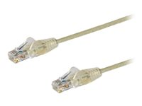 StarTech.com 1m Slim LSZH CAT6 Ethernet Cable, 10 Gigabit Snagless RJ45 100W PoE Patch Cord, CAT 6 10GbE UTP Network Cable w/Strain Relief, Grey, ETL, Low Smoke Zero Halogen - Category 6 - 28AWG (N6PAT100CMGRS) - Patch-kabel - RJ-45 (hane) till RJ-45 (hane) - 1 m - CAT 6 - hakfri - grå N6PAT100CMGRS