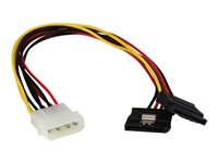 StarTech.com 12in LP4 to 2x Latching SATA Power Y Cable Splitter Adapter - 4 Pin LP4 to Dual SATA Y Splitter - Strömadapter - 4 pin intern effekt (hane) till SATA-ström (hona) - 30 cm - sprintlåsning - för P/N: 35S24M2NGFF, HSB13SATSASB, HSB1SATSASBA, HSB1SATSASVA, HSB43SATSASB, S32M2NGFFPEX PYO2LP4LSATA