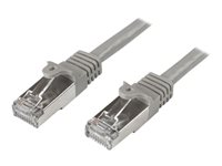 Startech 2m CAT6 Ethernet Cable, 10 Gigabit Shielded Snagless RJ45 100W PoE Patch Cord, CAT 6 10GbE SFTP Network Cable w/Strain Relief, Grey, Wiring is UL Certified/TIA - Category 6 - 26AWG (N6SPAT2MGR) - Patch-kabel - RJ-45 (hane) till RJ-45 (hane) - 2 m - SFTP - CAT 6 - formpressad, hakfri - grå N6SPAT2MGR