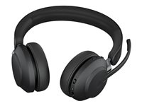 Jabra Evolve2 65 UC Stereo - Headset - på örat - Bluetooth - trådlös - USB-A - ljudisolerande - svart - med laddningsställ 26599-989-989