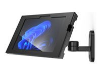 Compulocks Surface GO 1-4 Gen Apex Enclosure Swing Wall Mount - Monteringssats (hölje) - synliga kameror och sensorer fram/bak - för surfplatta - vridbart - låsbar - metallram - svart - skärmstorlek: 12.4" - väggmonterbar - för Microsoft Surface Go 827B510APXB