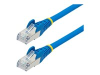 StarTech.com 1m CAT6a Ethernet Cable - Blue - Low Smoke Zero Halogen (LSZH) - 10GbE 500MHz 100W PoE++ Snagless RJ-45 w/Strain Reliefs S/FTP Network Patch Cord - Patch-kabel - RJ-45 (hane) till RJ-45 (hane) - 1 m - S/FTP - CAT 6a - hakfri, tvinnad, formpressad, halogenfri - blå NLBL-1M-CAT6A-PATCH